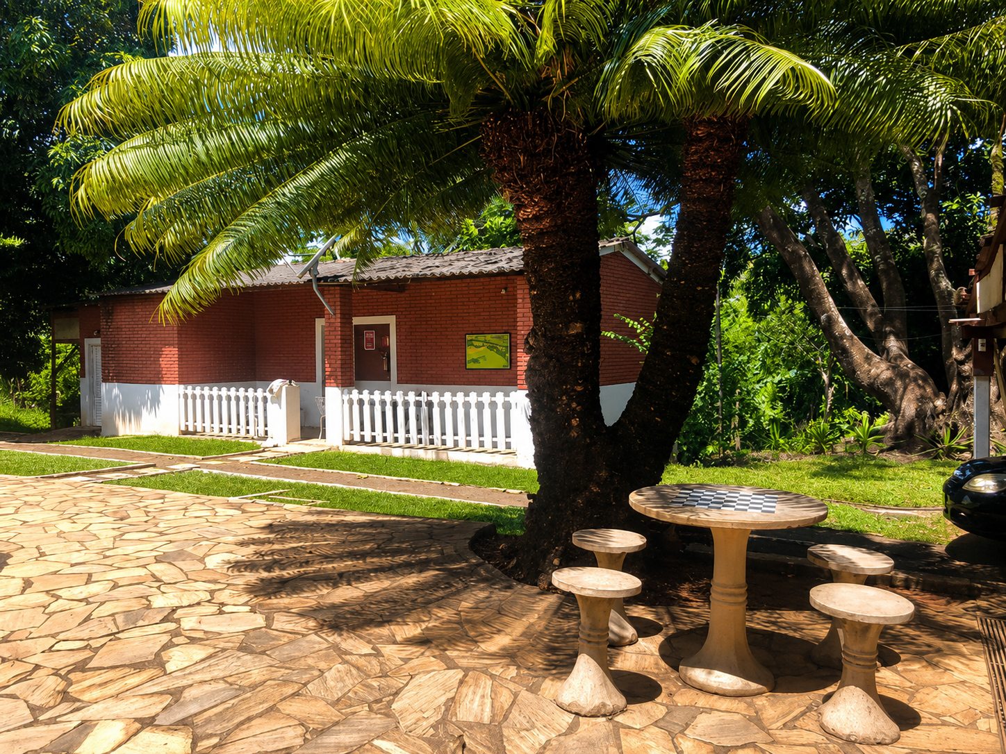 Vista da área externa da sede da instituição